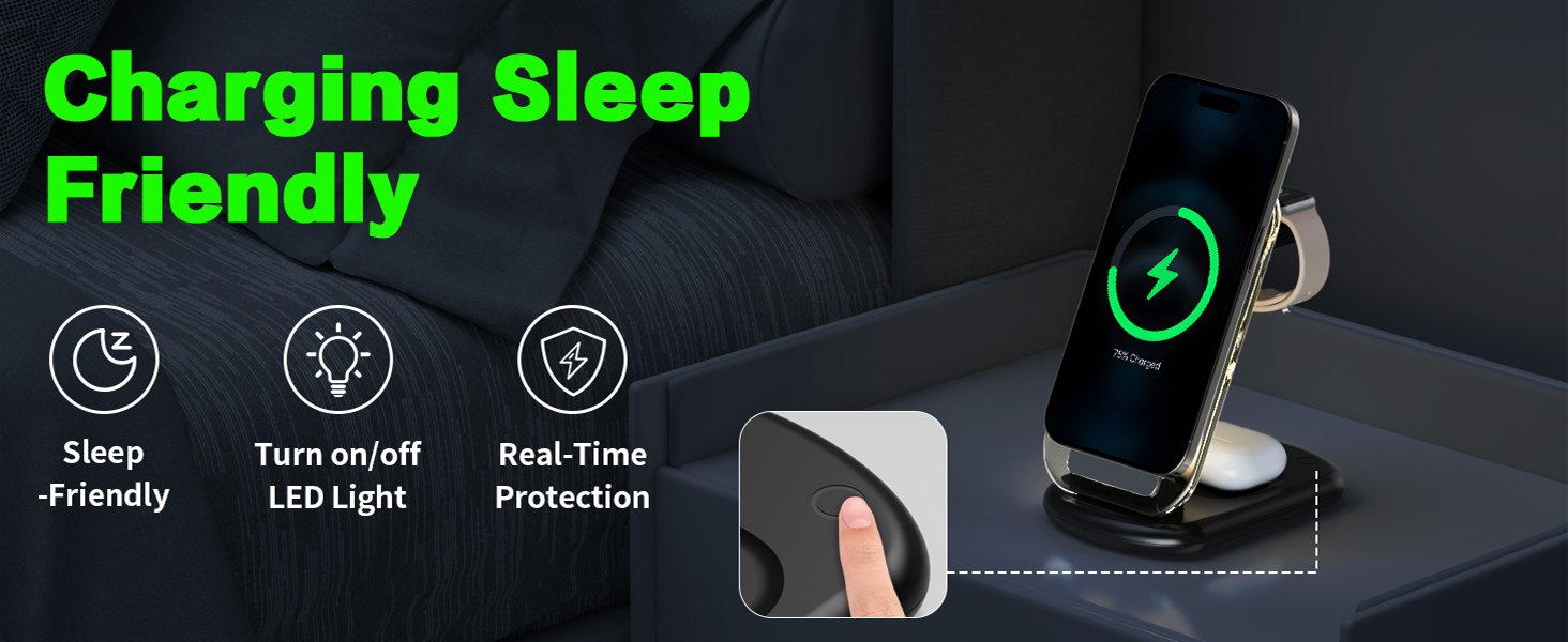 2025 Magnetic Wireless Mag-Safe Charger Stand,3 in 1 Charger with Light for iPhone 16 15 14 13 12 Pro Max Plus,Charging Pad for Apple Watch Series & Air pods 4 3 2 Pro(White) 9 2025 Magnetic Wireless Mag-Safe Charger Stand,3 in 1 Charger with Light for iPhone 16 15 14 13 12 Pro Max Plus,Charging Pad for Apple Watch Series & Air pods 4 3 2 Pro(White)-