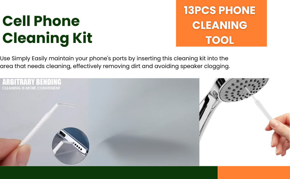 Phone Speaker Cleaning Kit - 13 PCs Phone Charger Port Cleaner Kit, Cell Phone Port Cleaning Brush, Reusable Phone Cleaning Brush, Speaker Cleaning Tool, Charging Port Cleaning Kit for Phone 14 Phone Speaker Cleaning Kit - 13 PCs Phone Charger Port Cleaner Kit, Cell Phone Port Cleaning Brush, Reusable Phone Cleaning Brush, Speaker Cleaning Tool, Charging Port Cleaning Kit for Phone-