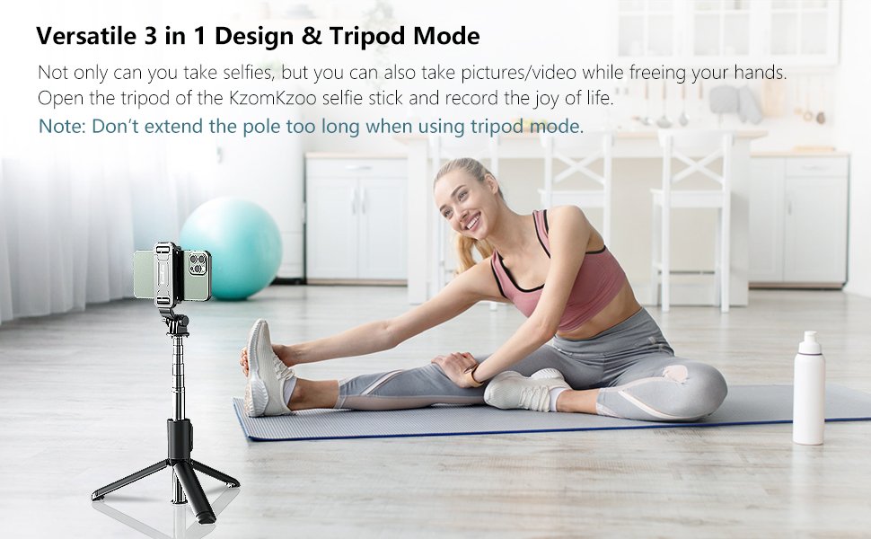 Selfie Stick Tripod with Detachable Wireless Remote, 4 in 1 Extendable Portable Selfie Stick & Phone Tripod Stand Compatible with Gopro, iPhone/Samsung/Huawei 13 Selfie Stick Tripod with Detachable Wireless Remote, 4 in 1 Extendable Portable Selfie Stick & Phone Tripod Stand Compatible with Gopro, iPhone/Samsung/Huawei-