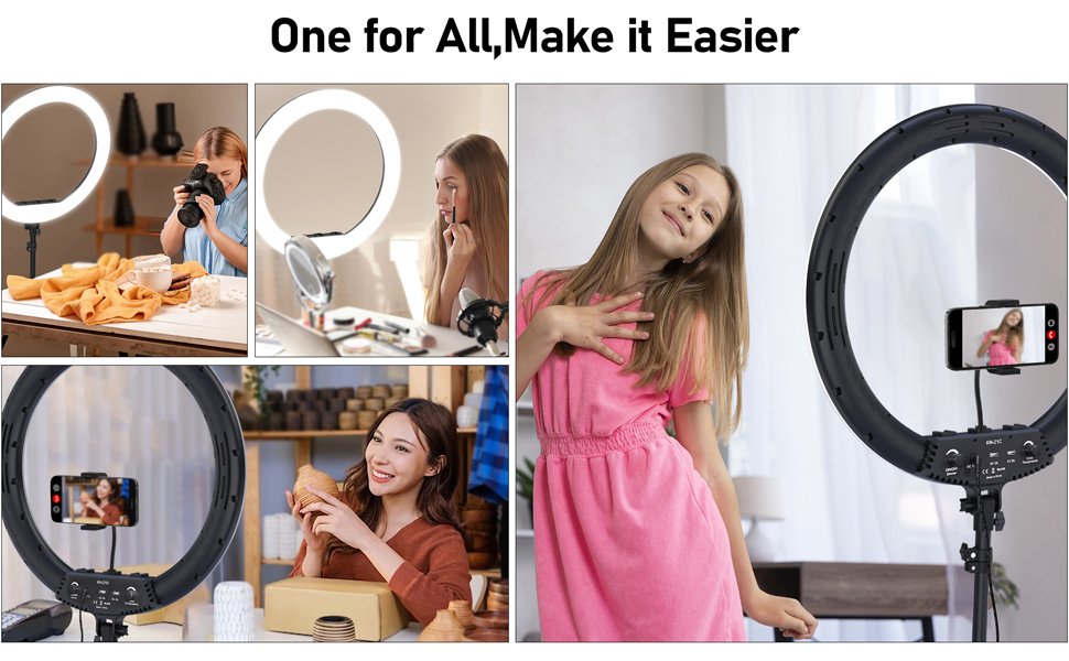 Hagibis 21 inch Ring Light with Stand Outer 55W 5600k Dimmable LED Light, Tripod Stand,and Phone Holder,Remote Controller,Carrying Bag ,CRI 97+ 2540lux, for Streaming Home Office Zoom Call Lighting 10 Hagibis 21 inch Ring Light with Stand Outer 55W 5600k Dimmable LED Light, Tripod Stand,and Phone Holder,Remote Controller,Carrying Bag ,CRI 97+ 2540lux, for Streaming Home Office Zoom Call Lighting-