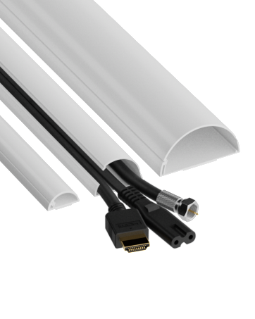 D-Line 6ft Floor Cord Cover, Cable Channel, Protect Cords, Prevent Trips - 0.63" W x 0.31" H - Gray 13 D-Line 6ft Floor Cord Cover, Cable Channel, Protect Cords, Prevent Trips - 0.63" W x 0.31" H - Gray-