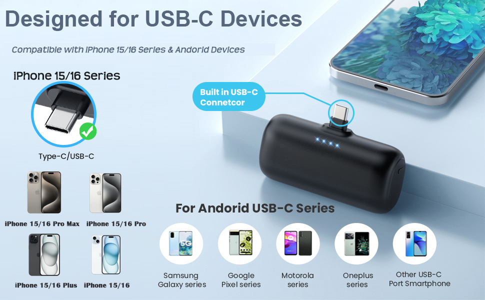 Mini Portable Charger USB C Power Bank,5200mAh 15W PD Phone Charger for iPhone,Ultra-Compact Plug in Battery Pack Compatible with iPhone 16/16Plus/15/15Plus/15Pro Max,Samsung S25/S24,iPad,Android etc 9 Mini Portable Charger USB C Power Bank,5200mAh 15W PD Phone Charger for iPhone,Ultra-Compact Plug in Battery Pack Compatible with iPhone 16/16Plus/15/15Plus/15Pro Max,Samsung S25/S24,iPad,Android etc-