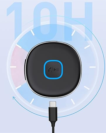 Bluetooth Aux Receiver , Portable 3.5mm Aux Car Adapter, Bluetooth 5.0 Wireless Audio Receiver for Car /Home Stereo/Wired Headphones/Speaker, 16H Battery Life (Black) 9 Bluetooth Aux Receiver , Portable 3.5mm Aux Car Adapter, Bluetooth 5.0 Wireless Audio Receiver for Car /Home Stereo/Wired Headphones/Speaker, 16H Battery Life (Black)-