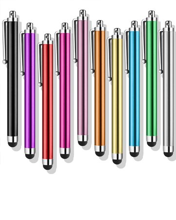 Stylus Pens for Touch Screens, AGREJO High Precision Universal Stylus for iPad iPhone Tablets Samsung Galaxy All Capacitive Touch Screens (10-Pack) 10 Stylus Pens for Touch Screens, AGREJO High Precision Universal Stylus for iPad iPhone Tablets Samsung Galaxy All Capacitive Touch Screens (10-Pack)-