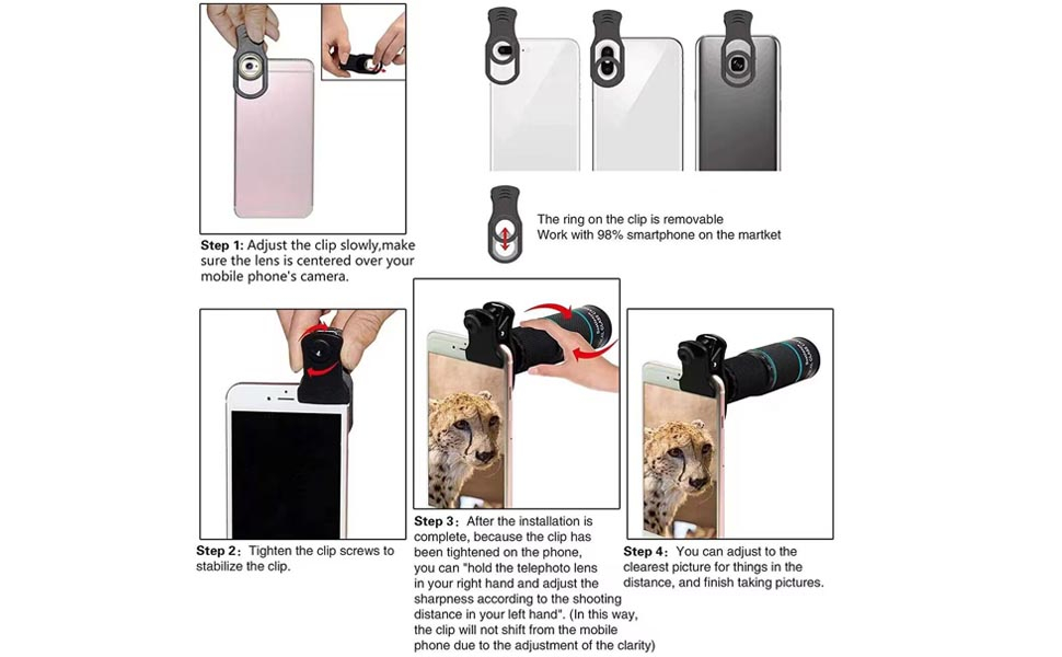 Phone Camera Lens Kit 10 in 1 for iPhone Samsung Pixel Android, 22X Telephoto Lens, 0.62X Super Wide Angle Lens&25X Macro Lens, 235° Fisheye,Kaleidoscopes, Starlight,Tripod,for Most Smartphone Black 12 Phone Camera Lens Kit 10 in 1 for iPhone Samsung Pixel Android, 22X Telephoto Lens, 0.62X Super Wide Angle Lens&25X Macro Lens, 235° Fisheye,Kaleidoscopes, Starlight,Tripod,for Most Smartphone Black-