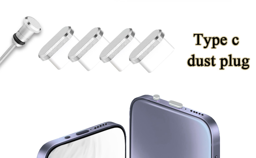 USB C Anti Dust Plugs Type C Charging Port Cover Protector Caps 4 PCS with 2 Spiral Cord Savers Compatible with iPhone 16/15 Plus Pro Max Samsung Galaxy S25/S24/S23/S22 Ultra Pixel 9 (Silver) 10 USB C Anti Dust Plugs Type C Charging Port Cover Protector Caps 4 PCS with 2 Spiral Cord Savers Compatible with iPhone 16/15 Plus Pro Max Samsung Galaxy S25/S24/S23/S22 Ultra Pixel 9 (Silver)-