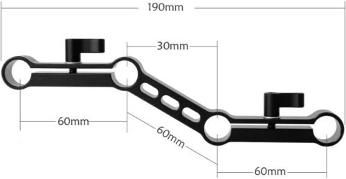 NICEYRIG Z-Shape Offset Raised 15mm Rail Rod Clamp Ajustable Levers for 15mm Rods on DSLR Camera Shoulder Rig - 이미지 4