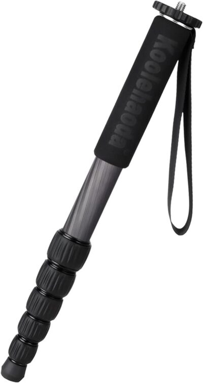 Koolehaoda Carbon Fiber Monopod, 6-Section Portable Compact Camera Monopod Unipod Stick. Max Load 22lbs/10kg - MP286C