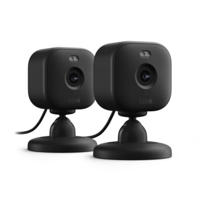 Blink Mini 2 (Newest Model) — Home Security & Pet Camera(s) with HD video, color night view, motion detection, two-way audio, and built-in spotlight — 2 cameras (Black) - 이미지 2