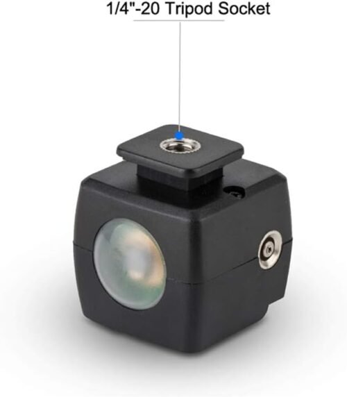 Optical Flash Slave Trigger JJC Hot Shoe Sync Adapter with PC Socket,Optical Sensor & 1/4"-20 Threaded Socket Cold Shoe for All Flashes Speedlight with Standard ISO 518 Hot Shoe-1 Pack - 이미지 5