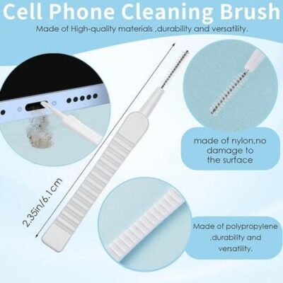Phone Speaker Cleaning Kit - 13 PCs Phone Charger Port Cleaner Kit, Cell Phone Port Cleaning Brush, Reusable Phone Cleaning Brush, Speaker Cleaning Tool, Charging Port Cleaning Kit for Phone - 이미지 2