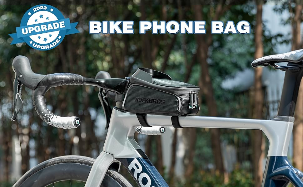 ROCKBROS Bike/Bicycle Phone Front Frame Bag, Waterproof, Tube Bag,Cycling Pouch, Bike Accessories for Men Compatible Phone Under 6.5” 8 ROCKBROS Bike/Bicycle Phone Front Frame Bag, Waterproof, Tube Bag,Cycling Pouch, Bike Accessories for Men Compatible Phone Under 6.5”-