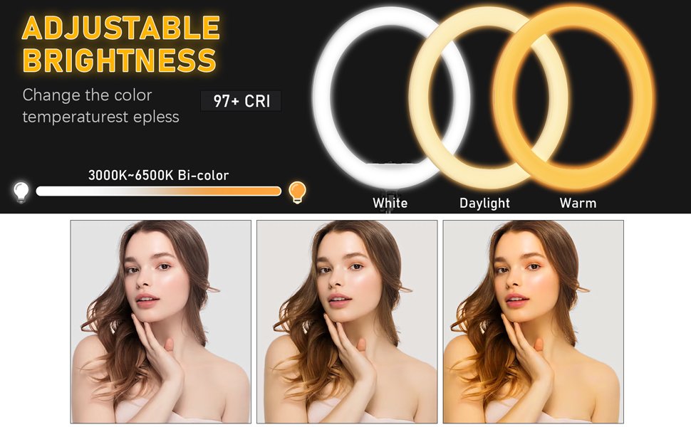 Hagibis 21 inch Ring Light with Stand Outer 55W 5600k Dimmable LED Light, Tripod Stand,and Phone Holder,Remote Controller,Carrying Bag ,CRI 97+ 2540lux, for Streaming Home Office Zoom Call Lighting 11 Hagibis 21 inch Ring Light with Stand Outer 55W 5600k Dimmable LED Light, Tripod Stand,and Phone Holder,Remote Controller,Carrying Bag ,CRI 97+ 2540lux, for Streaming Home Office Zoom Call Lighting-