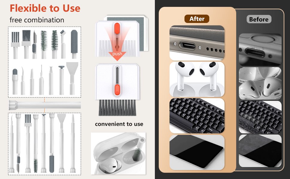 Cell Phone Cleaning Kit with Charging Port Cleaner, Stylus Pen, SIM Tool, Speaker Brush | Multi-Device Cleaner for iPhone, Samsung, AirPods, MacBook, Laptop, iPad, Keyboard, Camera Lens (White) 12 Cell Phone Cleaning Kit with Charging Port Cleaner, Stylus Pen, SIM Tool, Speaker Brush | Multi-Device Cleaner for iPhone, Samsung, AirPods, MacBook, Laptop, iPad, Keyboard, Camera Lens (White)-