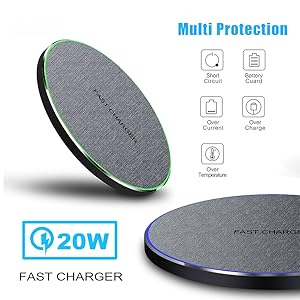Fast Wireless Charger,20W Max Wireless Charging Pad Compatible with iPhone 16/16 Pro/15/14/13/12/SE/11/XS Max/XR,AirPods;FDGAO Wireless Charge Mat for Samsung Galaxy S25/S24/Note,Pixel/LG G8 16 Fast Wireless Charger,20W Max Wireless Charging Pad Compatible with iPhone 16/16 Pro/15/14/13/12/SE/11/XS Max/XR,AirPods;FDGAO Wireless Charge Mat for Samsung Galaxy S25/S24/Note,Pixel/LG G8-