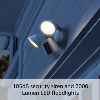 Ring Floodlight Cam Wired Plus with motion-activated 1080p HD video, White (2021 release) - 이미지 5