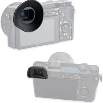 JJC 2 Types FDA-EP10 Viewfinder Eyecup Eyepiece for Sony A6300 A6100 A6000, 360° Rotatable Oval Design + Original Eyeshade Replacement - 이미지 4