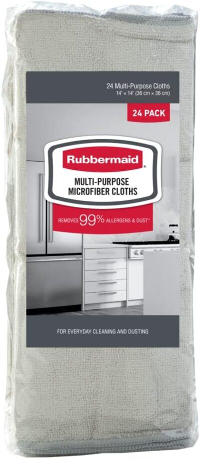 Rubbermaid Microfiber Cloth Towels 24 Pack 14"x14" Non-Scratch Reusable/Washable for Cleaning/Wiping/Polishing for Home/Kitchen/Car - 이미지 2