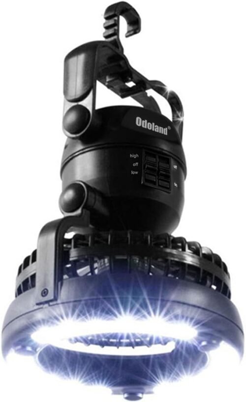 Odoland Portable LED Camping Lantern with Ceiling Fan - Hurricane Emergency - 이미지 2