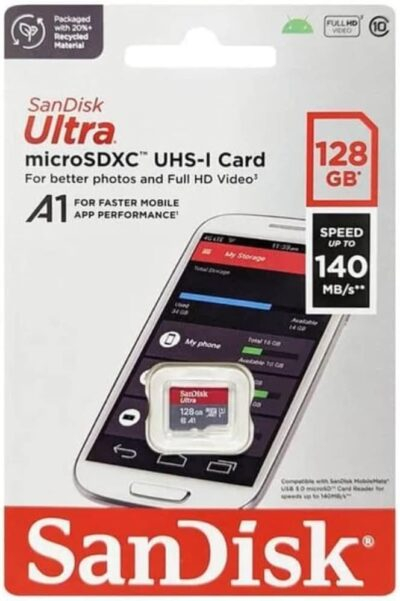SanDisk 128GB Ultra microSDXC UHS-I Memory Card - Up to 140 MB/s, C10, U1, Full HD, A1, Micro SD Card - SDSQUAB-128G-GN6MN - 이미지 5