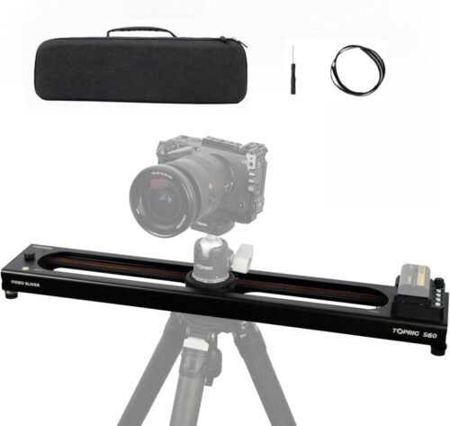 Slider S60 by Accsoon Adjustable 24''/60cm Motorized with Full Button Control 120° Panoramic Shooting Horizontally Camera Slider Support IME Lapse Photography