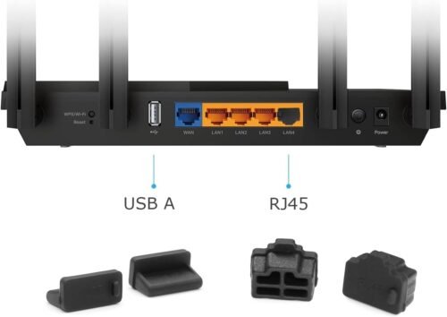 USB Port Cover Silicone USB Port Protection Caps Dust Plug for USB C, 3.5mm Headphone, USB A, HDMI, RJ45 Ethernet Port Total 45 pcs 6 Types - 이미지 5