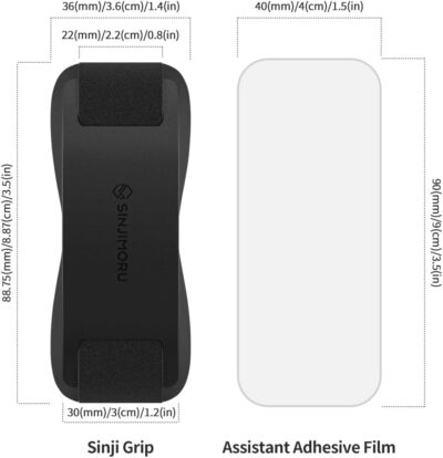 Sinjimoru Phone Grip with Silicone Band – Comfortable One-Hand Holder & Kickstand for Smartphones, Tablets, and eReaders for iPhone, Android, and Kindle Sinji Grip Silicone Black - 이미지 7