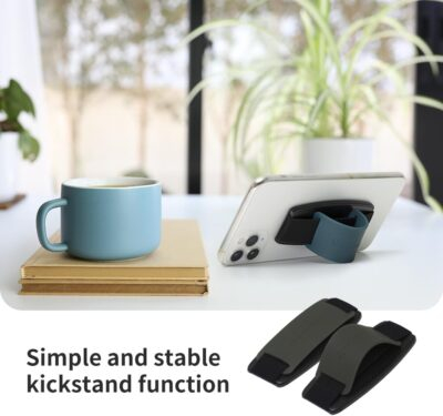 Sinjimoru Detachable Phone Grip Kickstand for Wireless Charging Compatible Phone Finger Holder for iPhone & Smartphones. Sinji Mount S-Grip Black - 이미지 5
