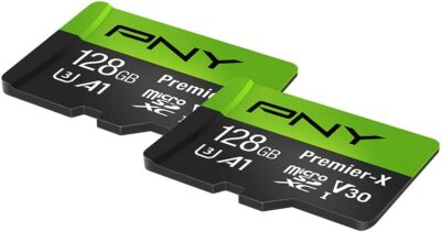 PNY P-SDU128X2V31100PX-GE 128GB Premier-X Class 10 U3 V30 microSDXC Flash Memory Card 2-Pack - 100MB/s, Class 10, U3, V30, A1, 4K UHD, Full HD, UHS-I, Micro SD - 이미지 2