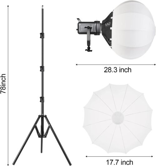 GVM 150W RGB Video Light Kit, 2700K~7500K Bi-Color LED Video Light Photography Studio Lighting Kit with Lantern Softbox & Stand, Continuous Output Lighting Kit with 8 Lighting Effects, CRI 97+ - 이미지 8