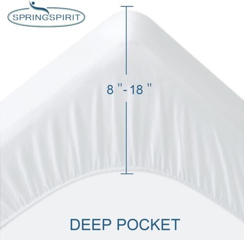 Queen Mattress Protector Waterproof Cover Absorbent Fitted Sheet up - 18'' Deep Pocket Mattress Cover Queen Size Bed Sheets, Terry Machine Wash Protection Mattress Protector - 이미지 4