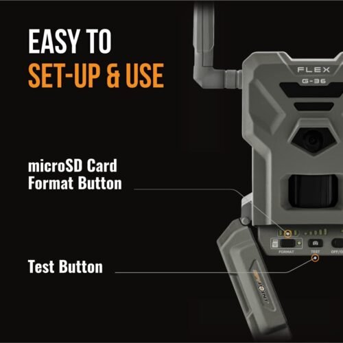 SPYPOINT Flex G-36 Twin Pack Cellular Trail Camera, 36MP Photos and 1080p Videos with Sound, GPS Enabled, Dual-Sim LTE Connectivity, 100' Flash & Detection Range, Responsive Trigger up to .3S - 이미지 2