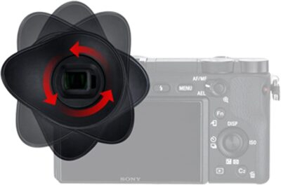 JJC 2 Types FDA-EP10 Viewfinder Eyecup Eyepiece for Sony A6300 A6100 A6000, 360° Rotatable Oval Design + Original Eyeshade Replacement - 이미지 5