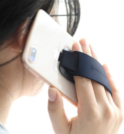 Sinjimoru Phone Grip with Silicone Band – Comfortable One-Hand Holder & Kickstand for Smartphones, Tablets, and eReaders for iPhone, Android, and Kindle Sinji Grip Silicone Black - 이미지 3