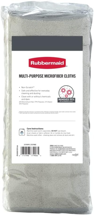 Rubbermaid Microfiber Cloth Towels 24 Pack 14"x14" Non-Scratch Reusable/Washable for Cleaning/Wiping/Polishing for Home/Kitchen/Car - 이미지 3