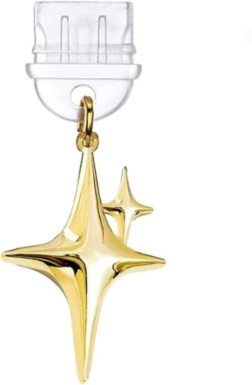 MORWLAT Dust Plug Y2K Star Charm for Kindle - Type C/USB C Anti-Dust Plugs Compatible with Kindle, Women Gift for E-Reader Lover Teachers Students