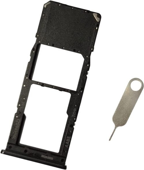 A12 Single SIM Card Tray Slot Replacement Holder Parts for Samsung Galaxy A12 6.5 Inch SM-A125F A125 A125F A125M A125G 2020 (Black)