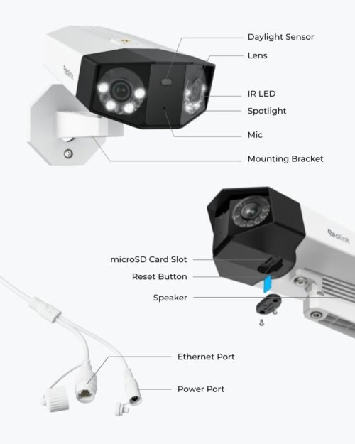 REOLINK Duo 3 PoE 16MP UHD Dual-Lens PoE Security Camera with 180° Panoramic View, Motion Track, F1.6 Color Night Vision, Person/Vehicle/Animal Detection, 2 Way Talk, Supports 24/7 Recording - 이미지 9