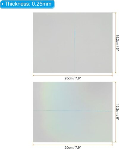 PATIKIL 9.7" Polarized Film Sheets, 2 Pack Adhesive Polarizer Linear Polarizing Filter 20x15.2cm for Screen Photography Lighting, 0/90 Degree - 이미지 2