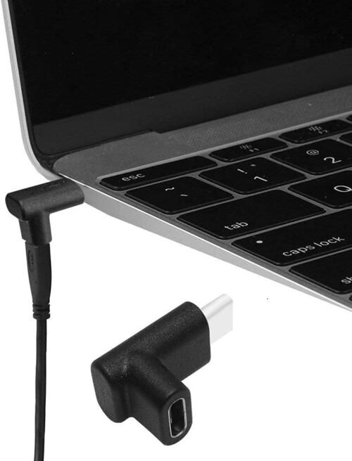 USB C Angle Adapter [2 Pack] 90 Degree USB C Type C Male to Female Adapter, Right Left Up Down Angled USB-C USB 3.1 Type-C Extension Laptop, VR, Smartphones & Tablet (Left/Right & Up/Down) - 이미지 4