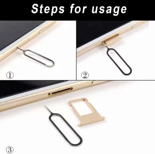 4 Pcs SIM Card Removal Openning Tool Tray Eject Pins Needle Opener Ejector Compatible with All iPhone Apple iPad HTC Samsung Galaxy Cell Phone Smartphone Watchchain Link Remover (Style A) - 이미지 5