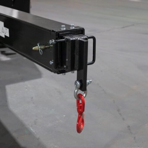 Titan Attachments Adjustable Skid Steer Industrial Crane Jib Attachment with 3 Ton Hook, Manual Telescopes 72" - 120", 5000 LB Lift Capacity at 6 FT, Single 3 Ton Swivel Eye Hook - 이미지 7
