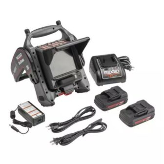 RIDGID 64968 CS6x Versa Digital Recording Monitor System with 2 Batteries and Charger, Compatible with Compact 2, C40, and M40 Camera Reels