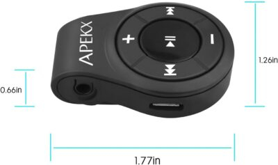 APEKX Clip Bluetooth Audio Adapter for Headphones, Headset, Speaker, Wireless Receiver with MIC for Hands-Released Call and Music - 이미지 5