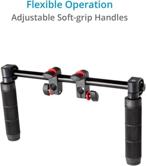 Shoulder Rig Kit w Matte Box & Follow Focus for DSLR Cameras. Ergonomic & Stable, 6” to 9” Convertible Size. Adjustable Handles, ¼” Threads. Comfy Shoulder Pad, Quick Release Plate (FC-03) - 이미지 8