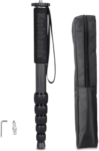 Koolehaoda Carbon Fiber Monopod, 6-Section Portable Compact Camera Monopod Unipod Stick. Max Load 22lbs/10kg - MP286C - 이미지 7