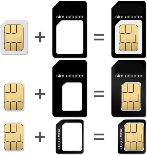 1 Pack SIM Card Holders with Tray Opener Pins, Card Storage Tool Set for Standard Micro Nano Micro-SD Memory Cards, with 3 Card Adapters and 1 Eject Pins - Black - 이미지 4