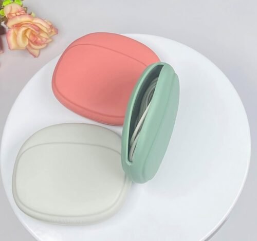 Silicone Headphone Organizer-Data Cable Storage Case-Mini Key Box-Portable Wired Headphone Organizer(Red-Grey-Green-3PCS) - 이미지 6