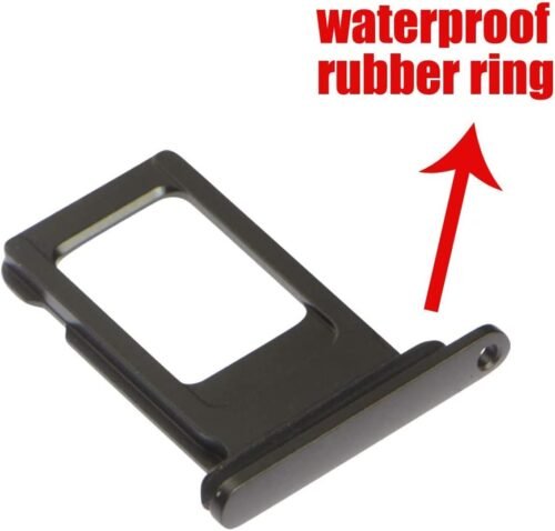 SIM Card Tray Holder Slot Replacement for iPhone 11 Pro and iPhone 11 Pro Max (Space Gray/Black) with Waterproof Rubber Ring and Eject Pin (Single Sim Version) - 이미지 2