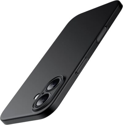 JETech Ultra Slim Case for iPhone 16 6.1 inch, Camera Lens Full Protection, Lightweight Matte Finish PP Hard Minimalist Cover (Black)